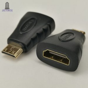 100pcs/lot hdmi female to mini hdmi male transfer head for cinema, projector, game, set-box, notebook, mobile phone