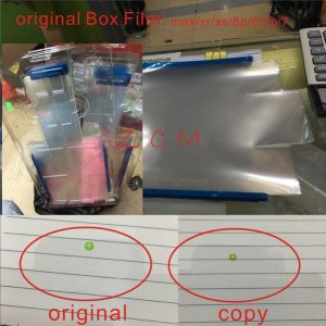 100pcs/lot wrap plastic seal film to the box package for iphone 7 7g 7p 7+ 8g 8 8p 8+ plus x xs max xr packaging envelope membrane stickers