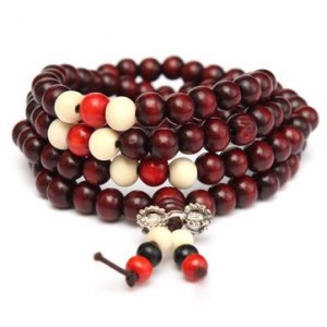 108Pcs 8mm Sandalwood Buddha Beads Necklace Bracelet