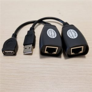 10pairs/lot usb a male & female to rj45 rj-45 cat5 cat6 female converter adapter extender amplifier for ethernet cable up to 150ft length