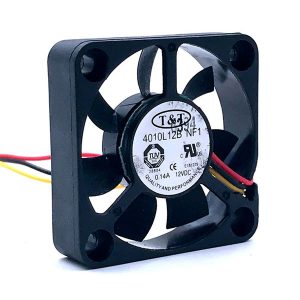 10pcs 40mm fan for t&t 4010l12b nf1 dc12v 0.14a dual ball 4010 40mm 40x40x10mm 5600rpm 3pin cooling fan