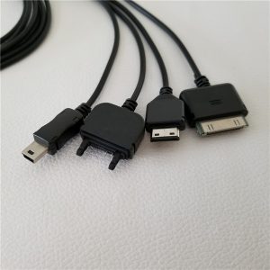 10pcs/lot 10 in 1 universal flexible usb 2.0 type a to multi plug phone spiral spring power cable