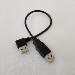 10pcs/lot 90 degree left angle data cable usb a male to male extend sync power charge cable for pc diy