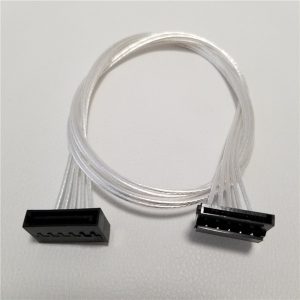 10pcs/lot atx sata power hard drive extension cable non-indentation silver plated wire 50cm