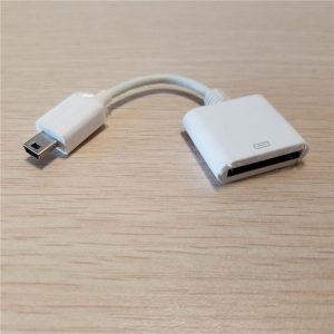 10pcs/lot d28 micro usb male adapter to 30pin female data exrension transfer cable converter white