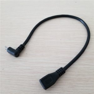 10pcs/lot down angle mini usb male to female mini usb data transfer extension cable 25cm