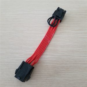 10pcs/lot graphics card 8pin male adapter to 6pin female power extension cable 10cm red