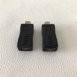 10pcs/lot mini usb male to micro usb female data charger adapter convertor