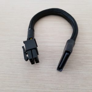 10pcs/lot sata female adapter to 6pin male extension power cable with black net 15cm