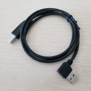 10pcs/lot usb 2.0 type a 90 degree up & down bending to usb type b data extension cable 1m black for hard drive printer scanner