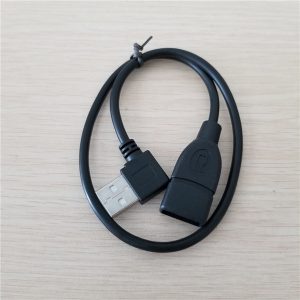 10pcs/lot usb 2.0 type a 90 dregree left elbow male to usb type a female data extension cable 40cm