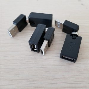 10pcs/lot usb 2.0 type a adapter male to female 360 degree rotay converter jack plug black for computer tablet car music