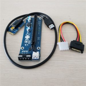 10set/lot mini pcie to pci-e 16x riser sata to ide molex power usb 3.0 cable for lapexternal video card exp gdc bitcoin miner 60cm