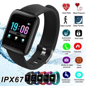 116 plus smart watch bracelet fitness tracker heart rate pedometer activity monitor with wristband pk 115 plus for ios android