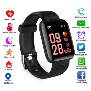 116 plus smart watch bracelets 1.3 inch fitness tracker heart rate step counter activity monitor band wristband for iphone android