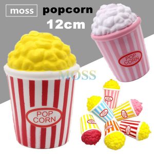 12cm perfume colorful strip popcorn slow rising squishy food cake toys pop corn squishies toy for kids cellphone straps high quality