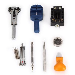 13 in 1 watch repair tool kit zip opener link remover screwdrivers multi-function portable watch toolkits black