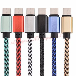 1m 2m 3m type c micro v8 fabric braided usb data charger cable for samsung s6 s7 edge s8 htc