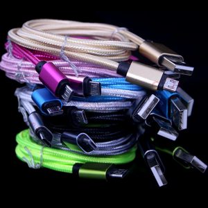 1m 3ft 2m 6ft 3m 10ft alloy fabric braided type c micro v8 5pin usb data charger cable for samsung s4 s6 s7 htc android phone