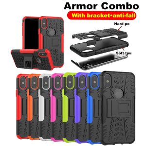 2 in 1 armor case for iphone xr xs max 7 6 8 plus 5 5s x 10 samsung s10 s10 edge plus for huawei p smart 2019 honor 10 lite redmi note 6 5 4