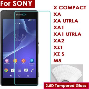 2.5d 0.26mm tempered glass phone screen protector for sony xperia x compact xa xa utrla xa1 xa1 utrla xa2 xz1 xz s m5