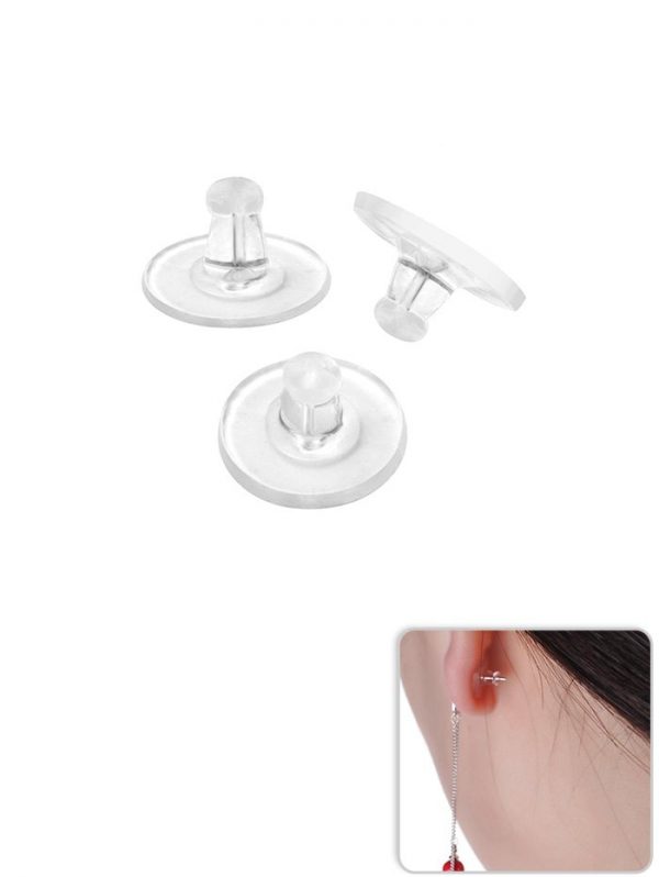 200PCS Silicone Ear Stud Backs