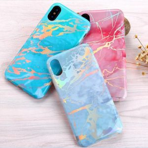 2018 phone shell marble painted phone shell relief soft shell tpu creative art mobile phone cases