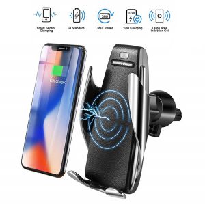 2019 s5 wireless car charger automatic clamping for iphone android air vent phone holder 360 degree rotation 10w fast charging with box