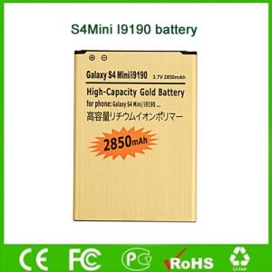 2850mah gold battery for samsung galxy s4mini i9190 i9195 high capacity mobile battery factory direct wholesale