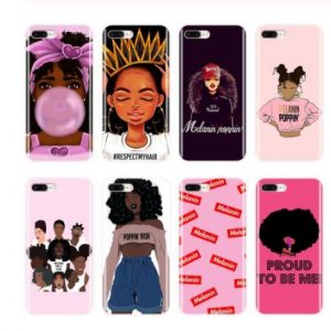 2bunz melanin poppin aba cases for iphone 11 pro x xs xr max fashion black girl soft tpu phone cover for iphone 6 6s 8 plus for samsung s10e