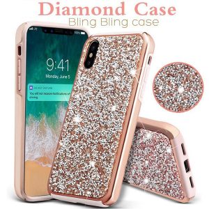 2in1 diamond glitter hybrid soft tpu hard pc phone case for iphone 11 pro max 11 pro samsung s10 plus s10e s10 s9 s8 note 10 note 10 pro