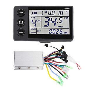 2pcs lcd controller power speed display rainproof bicycle electronics for electric bicycle mountain bike scooter