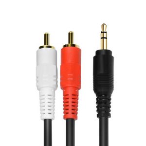 3.5mm to 2 rca audio cable rca jack cable 2 rac male to 3.5 male aux cable for edifer home theater dvd phones headphones