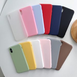 30pcs ultra thin matte phone case for iphone 6 s 7 8 plus x xr xs max cases solid candy color frosted tpu cover covers etui funda hoesje tok