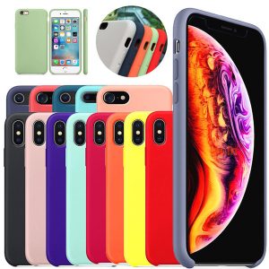 33 kinds of candy color silicone slim phone case for iphone 7 8plus xs xr cute smooth soft tpu back cover matte shell