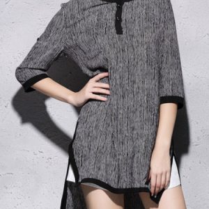 3/4 Sleeve Asymmetric Casual Tunic