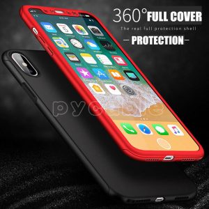 360 degree cases with tempered glass hard pc case cover full body for iphone xs max xr x 7 8 6s samsung note9 s8 s9 a6 a8 j4 j6 j2pro 2018