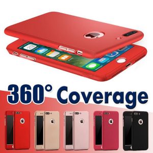 360 degree full coverage protection with tempered glass hard pc cover case for iphone11 pro max xs max xr x 8 plus 6s 7 plus 5s se