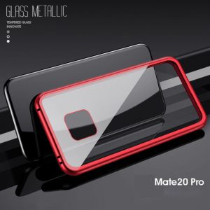 360 full protection magnetic case for huawei mate 20 pro p30 shockproof case cover metal bumber back sided glass case