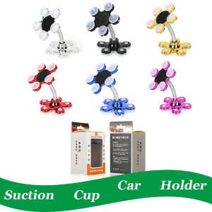 360°rotatable sucker car phone holder home mount strong double-sided magic suction cup mobile phone bracket stand for iphone huawei tablets