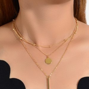 3Pcs Pendant Geometric Necklace Set