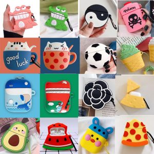 3d cute 80 style silicone protector for airpods silicone case carton soft ultra protector cover sleeve pouch for airpods airpods 2