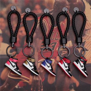 3d sneaker keychains shoes joint co-branded key chains concessions accessories for wallet bags cell phone backpack 24 colors