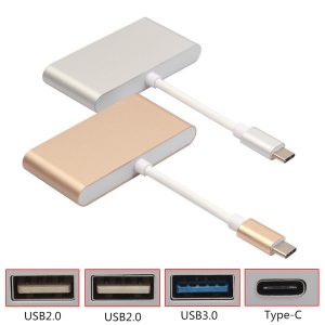 4 in 1 hub adapter usbc type-c hub usb 3.1 to 4-port usb3.0 usb2.0 type-c adapter 5g for macbook and other digital devices