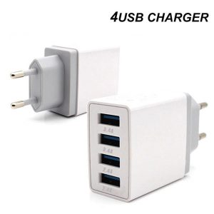 4 ports usb quick charge 3.0 travel charger charing qc3.0 wall charger eu plug