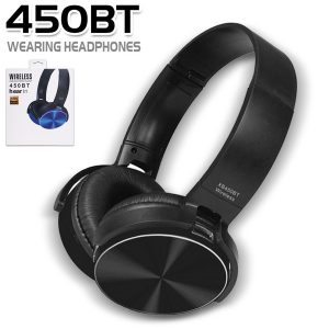 450bt wireless headphones bluetooth headset music player retractable headband surround stereo earphone with mic for pc smartphone mp3 in box