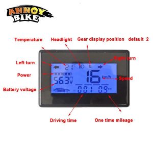 48v 60v 72v 84v 96v electrice bike scooter lcd display electric bicycle accessories waterproof lcd display ebike computer