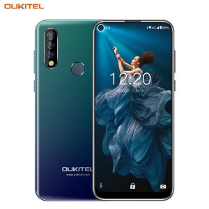 4gb 64gb oukitel c17 pro global bands dual 4g lte face id fingerprint android 9.0 6.35" punch-hole full screen gps 13mp 3 cameras smartphone