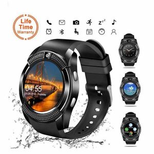 5 colors smart watch v8 bluetooth smart watch hd screen with pedometer camera mic smart bracelet for android ios phone in box