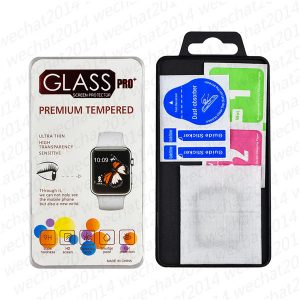 50pcs 3d full glue full cover screen protector tempered glass screen protector for apple watch 1 2 3 4 with package